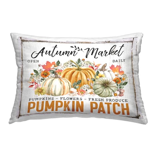 Stupell Industries Rustic Autumn Market Decorative Printed Throw Pillow